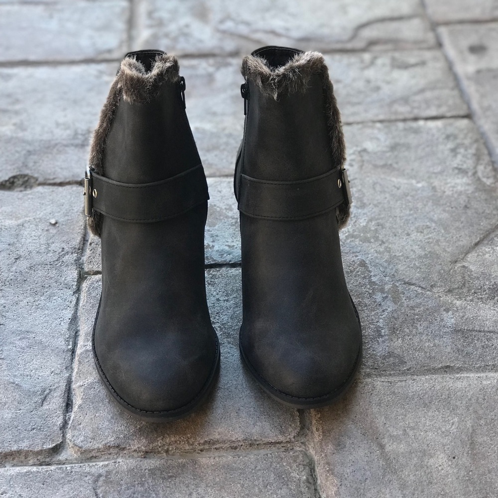 Kitten Low Wedge Buckle Ankle Bootie - Picture 6 of 8